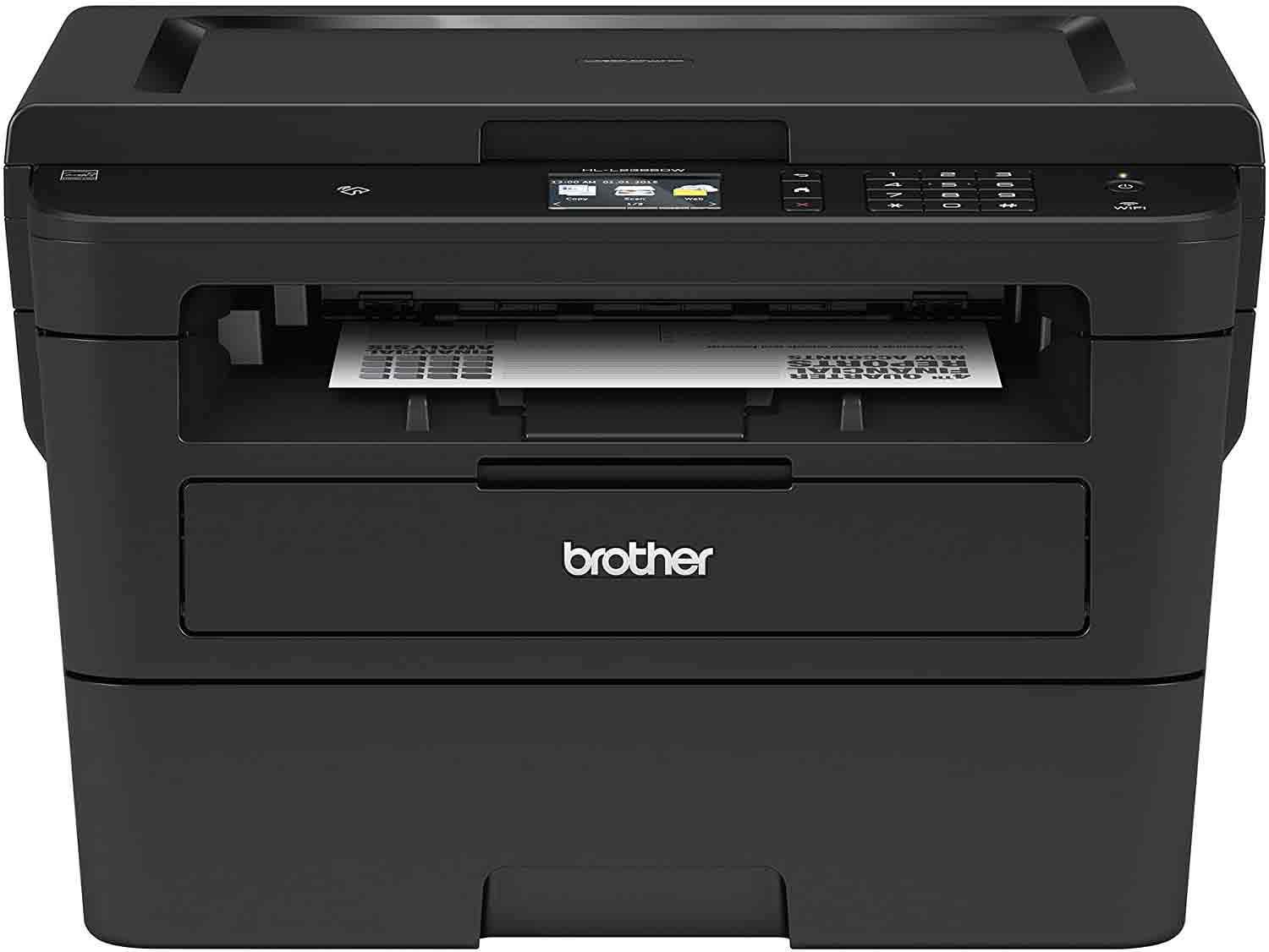 Brother Compact Monochrome Laser Printer, HLL2395DW, Flatbed Copy & Scan, Wireless Printing, NFC, Cloud-Based Printing & Scanning, Amazon Dash Replenishment Ready - BLACK