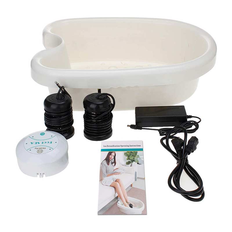 Logicmall Ionic Detox Foot Bath Machine Holiday Gift Hydrogen Negative ion with Tub Basin, Tub Liners, Portable for Travel